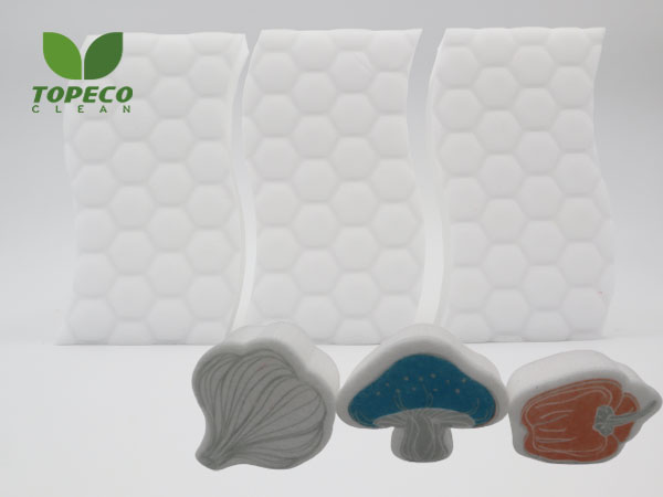 wave shaped melamine sponge